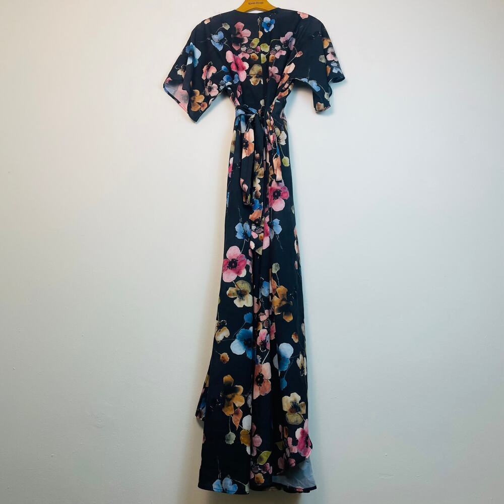 Anthropologie Wrapped Floral Maxi Dress Floral Print size XS - Picture 7 of 12